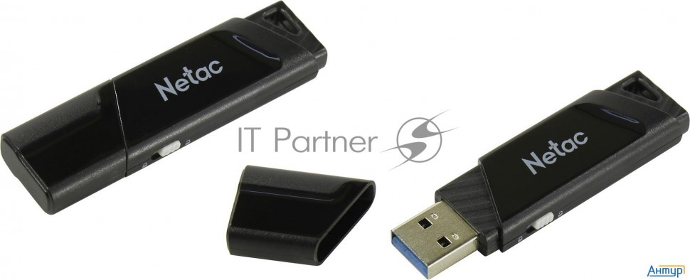 Флеш Диск Netac U336s 128gb  Nt03u336s 128g 30bk , Usb3.0, пластиковая с защитой от записи