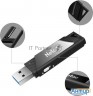 Флеш Диск Netac U336s 128gb  Nt03u336s 128g 30bk , Usb3.0, пластиковая с защитой от записи