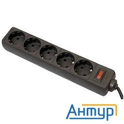 Defender Es, 5.0м, 5 розеток, черный