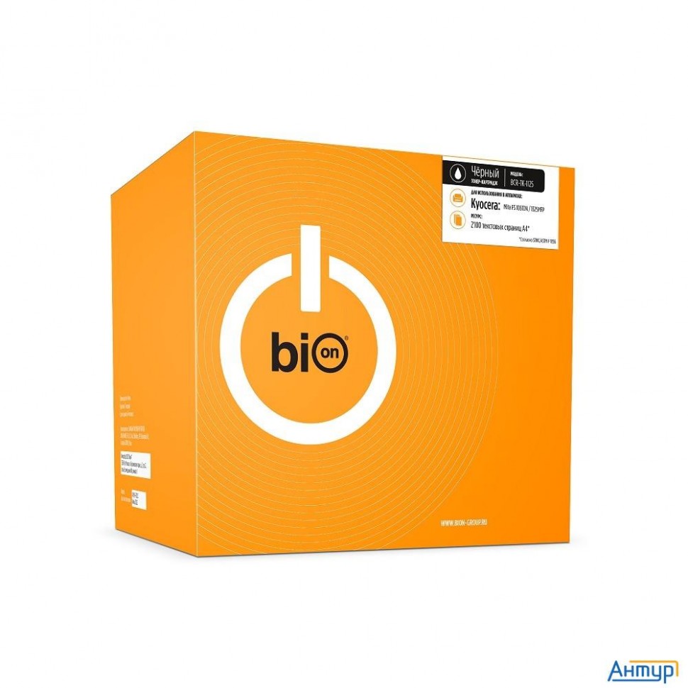 Bion Tk-1125  Картридж для Kyocera-mita Fs{tk-1125/ 1061dn/1325mfp }(2100  стр.), Черный, с чипом