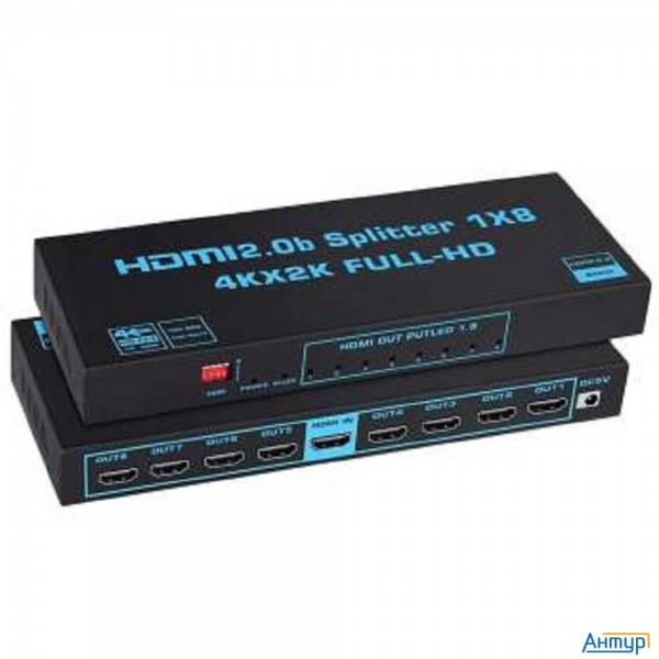 Orient Hsp0108hl-2.0, Hdmi разветвитель 1->8, Uhd 4k/60Гц (3840x2160),  Hdr10, Hdmi 2.0b, 18 Гбит/с,