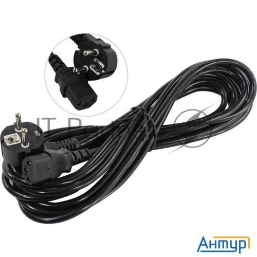 Кабель питания Exegate Power Pc-5p (Евровилка угловая Schuko->С13) Vde-250v-3*0.75-cu, 10a, 5м