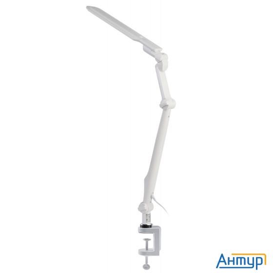 ЭРА Б0052766 Настольный светильник Nled-496-12w-w светодиодный на струбцине белый