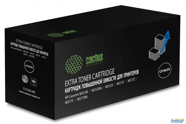 Картридж лазерный Cactus Cs-cf363x-mps пурпурный (18000стр.) для Hp Clj M552dn/m553dn/m553n/m553x