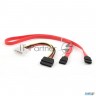 Кабель Gembird/cablexpert Кабель Sata  интерфейсный (48см) 7pin/7pin и питания (15см) 4pin/15pin(cc-
