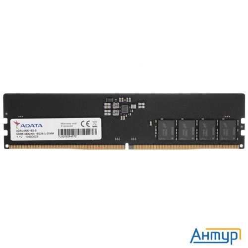 Память Ddr5 16gb 4800mhz A-data Ad5u480016g-s Rtl Pc4-25600 Cl40 Dimm 288-pin 1.1В Single Rank