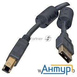 Кабель Defender Usb04-10 Pro Кабель Usb 2.0  для соед. 3.0м Am/bm , зол.конт, 2фер.фил.  (87431)