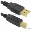 Кабель Defender Usb04-10 Pro Кабель Usb 2.0  для соед. 3.0м Am/bm , зол.конт, 2фер.фил.  (87431)