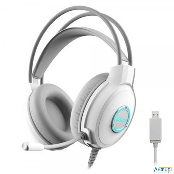 Наушники с микрофоном A4tech Fstyler Fh300u белый 2м мониторные Usb оголовье (fh300u White)