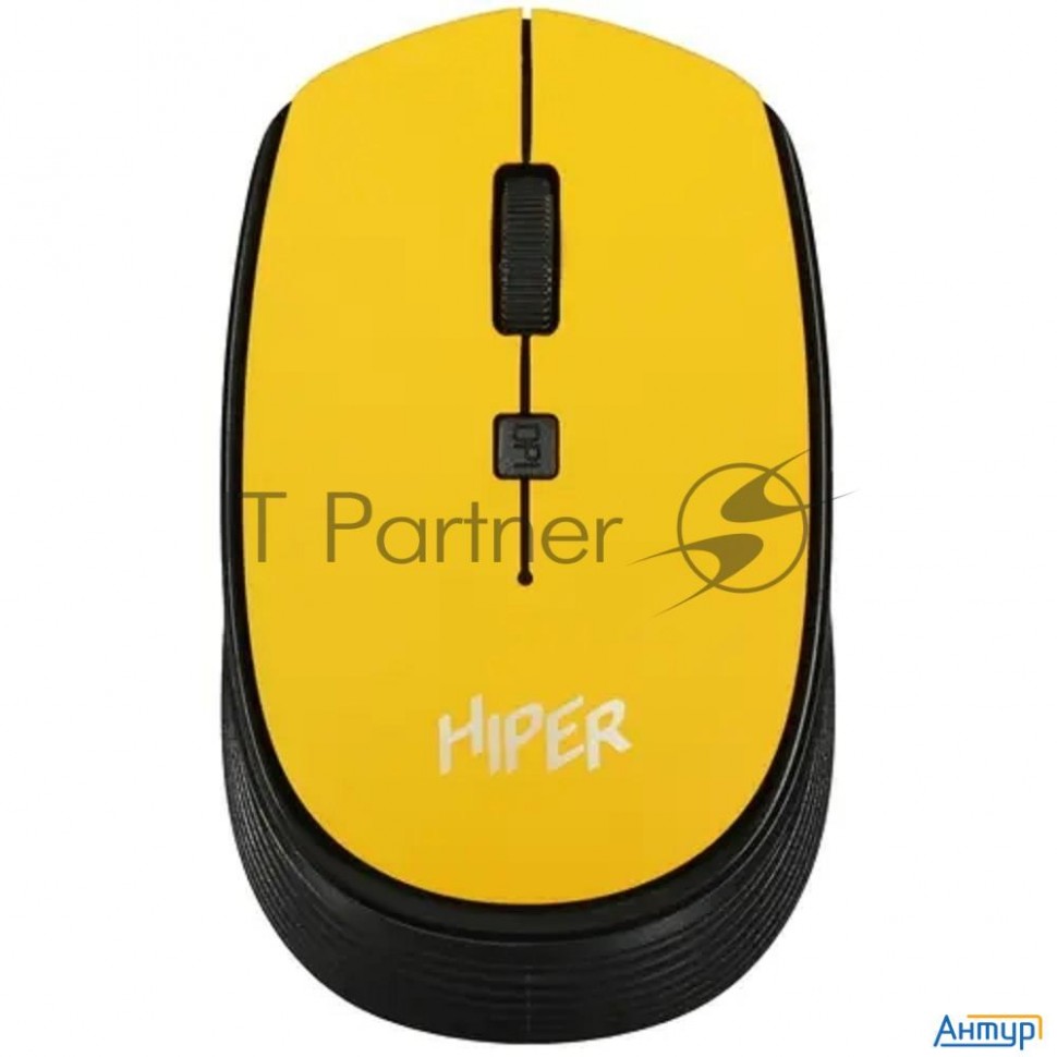 Мышь Hiper беспроводная Homw-085 {1600dpi, желтый, Usb, 4кнп}