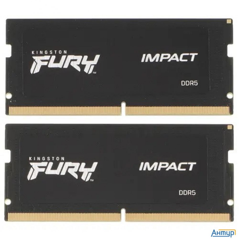 Память оперативная/ Kingston 32gb 4800mt/s Ddr5 Cl38 Sodimm (kit Of 2) Fury Impact Pnp Kf548s38ibk2-