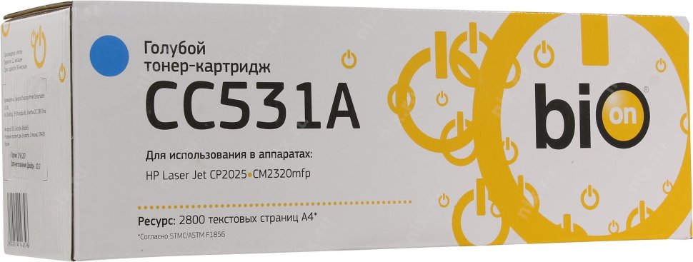 Cc531a Bion Картридж для Laser Jet Cp2025/cm2320mfp, голубой  2800 страниц