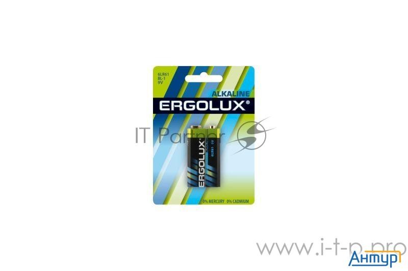 Элемент питания алкалиновый "крона" 6lr61 Bl-1 6lr61 Bl-1 9В Alkaline (блист.1шт) Ergolux 11753