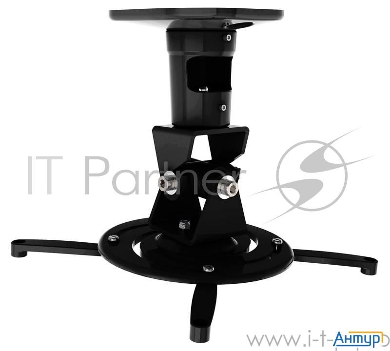 Кронштейн для проектора Cactus Cs-vm-pr01-bk черный макс.10кг настенный и потолочный поворот и накло