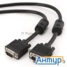 Кабель Gembird/cablexpert Cc-ppvga-5m-b, Кабель Vga Premium , 15m/15m, 5.0м,черный,тройной экран, фе