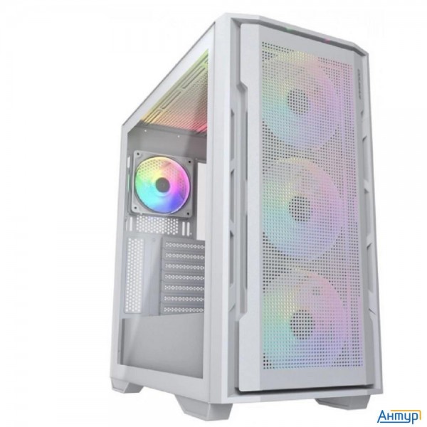 Cougar Корпус Uniface X Rgb V2 White, 4x140mm Argb Pwm Fan, Argb Pwm Fan Hub, без БП, E-atx
