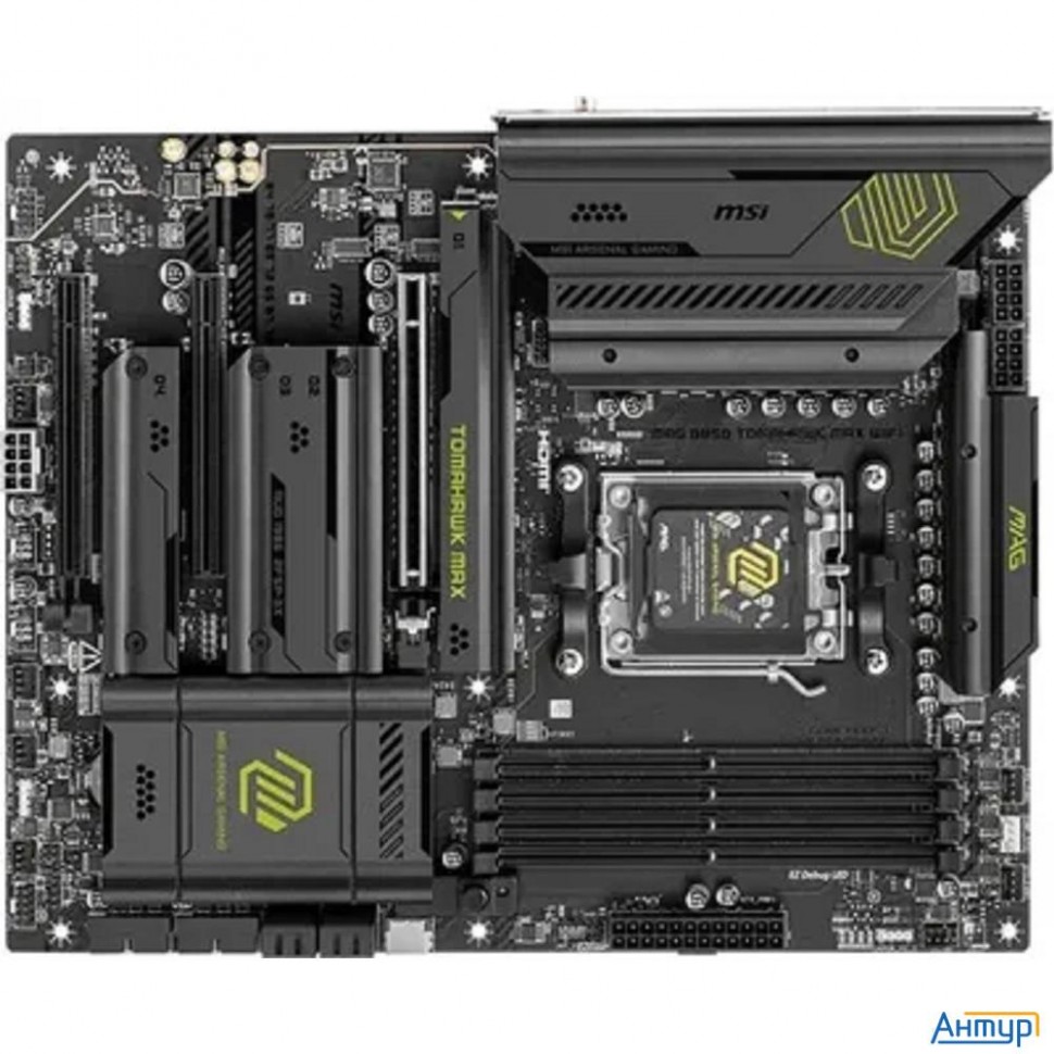 Материнская плата Msi Mag B850 Tomahawk Max Wifi B850, Am5, 4*ddr5, 3*pciex16, 4*m.2, 4*typec, 2*usb