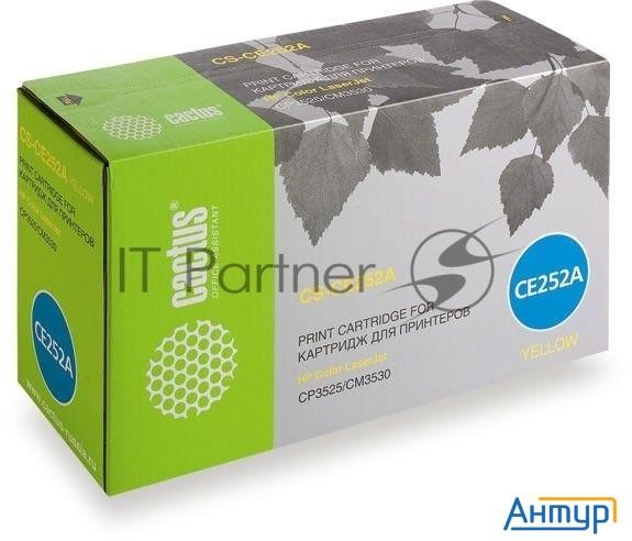 Ce252a Cactus картридж Cs-ce252a желтый (7000стр.) для Hp Clj Cp3525/cm3530