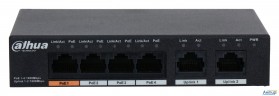 Коммутатор Dahua Dh-pfs3006-4gt-60 4x100mb неуправляемый