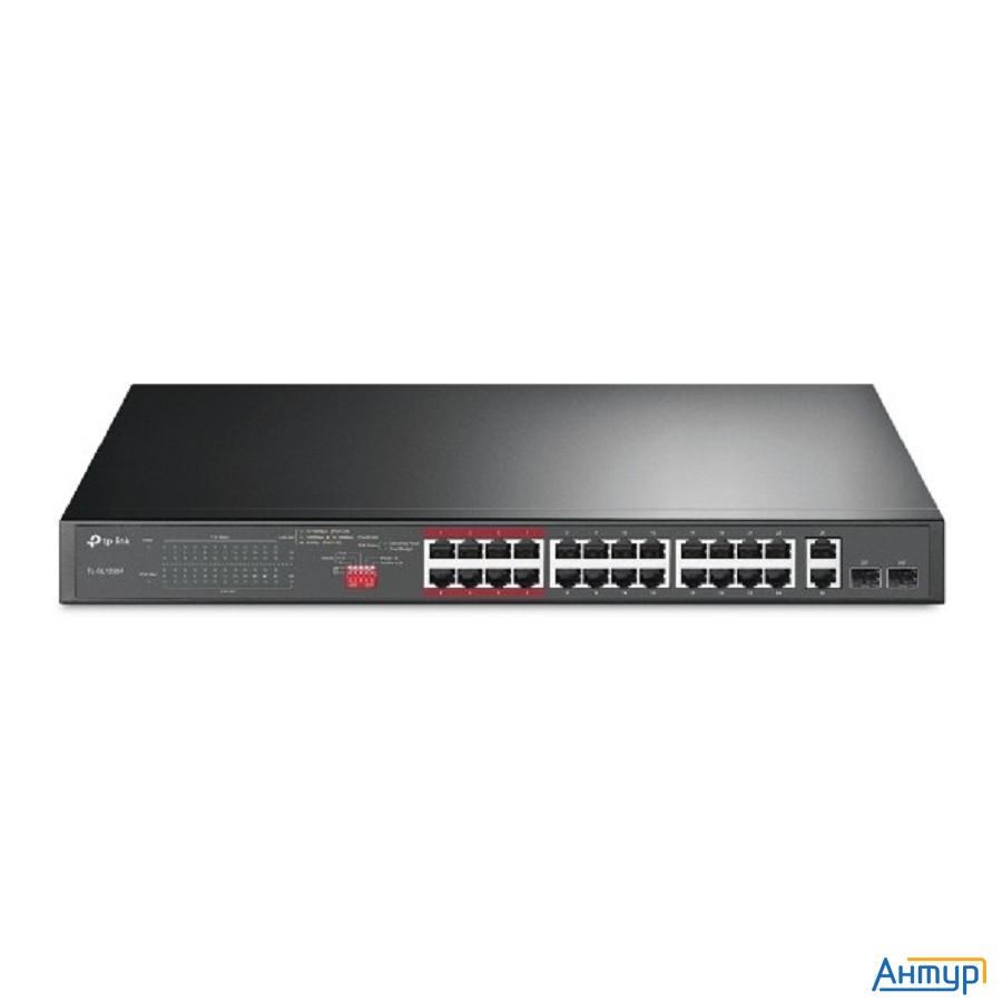 Tp-link Tl-sl1226p 24-портовый неуправляемый 10/100 Мбит/с Poe+ коммутатор с 2 гигабитными портами