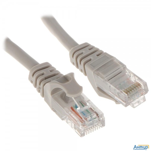 Патч-корд Bion [bpc-u5e181-3m] U/utp, Cat.5e, Awg 26 (7/0,16мм), многожильный, Pvc, 3м, серый, 100%