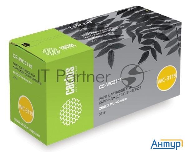Тонер Картридж Cactus Cs-wc3119 (013r00625) черный для Xerox Workcentre 3119 (3000стр.)