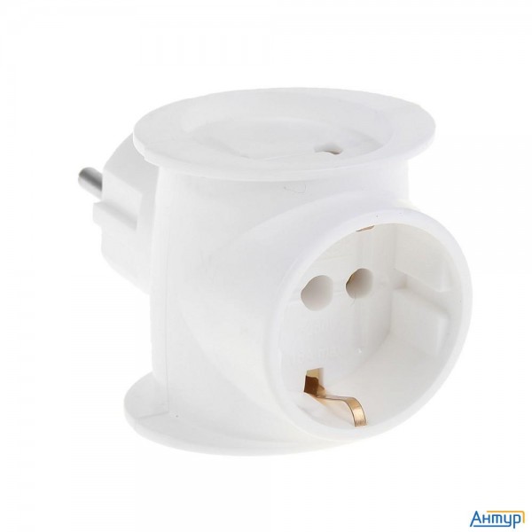 Perfeo сетевой разветвитель "ru Power", Pf_c3361 (3 гнезда, 16А, 1гн/з, 2гн/бз белый (3t1))