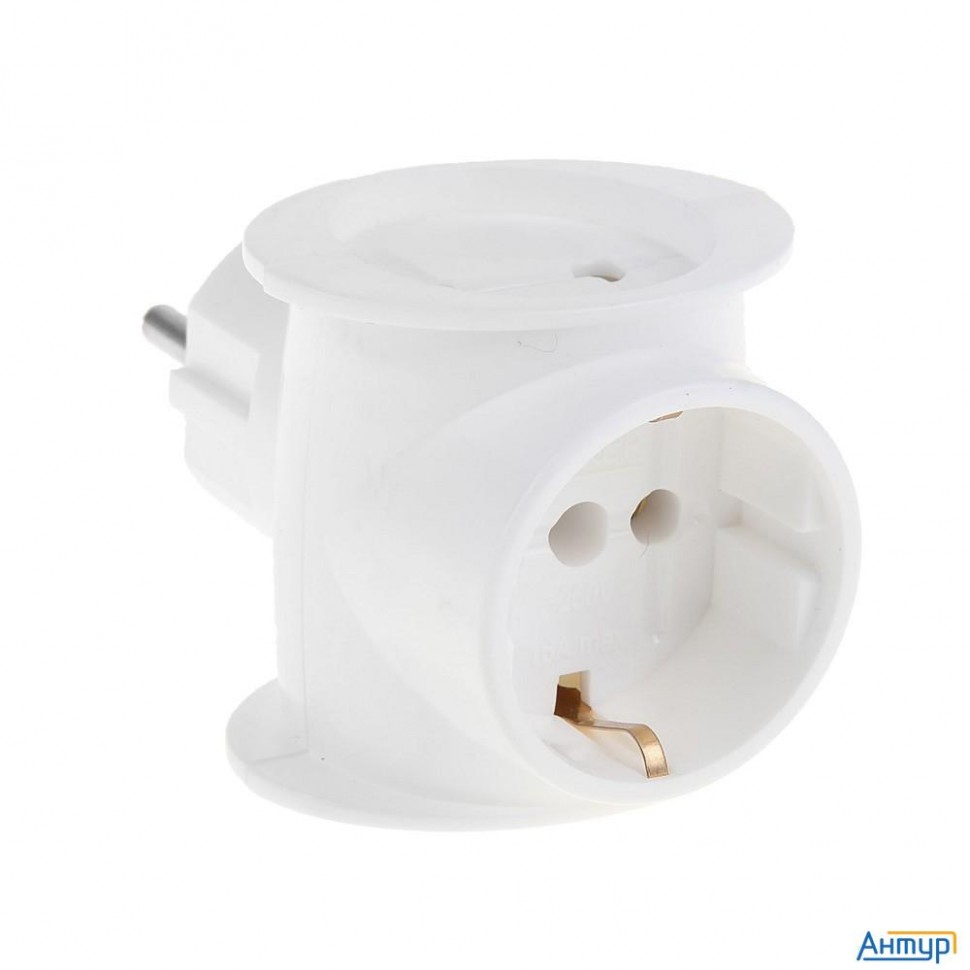 Perfeo сетевой разветвитель "ru Power", Pf_c3361 (3 гнезда, 16А, 1гн/з, 2гн/бз белый (3t1))