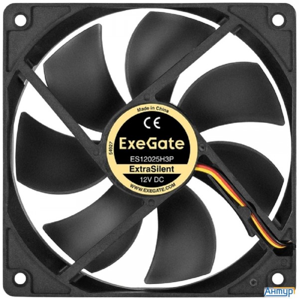 Exegate Ex297056rus Вентилятор 12В Dc Exegate Extrasilent Es12025h3p (120x120x25 мм, Hydraulic Beari