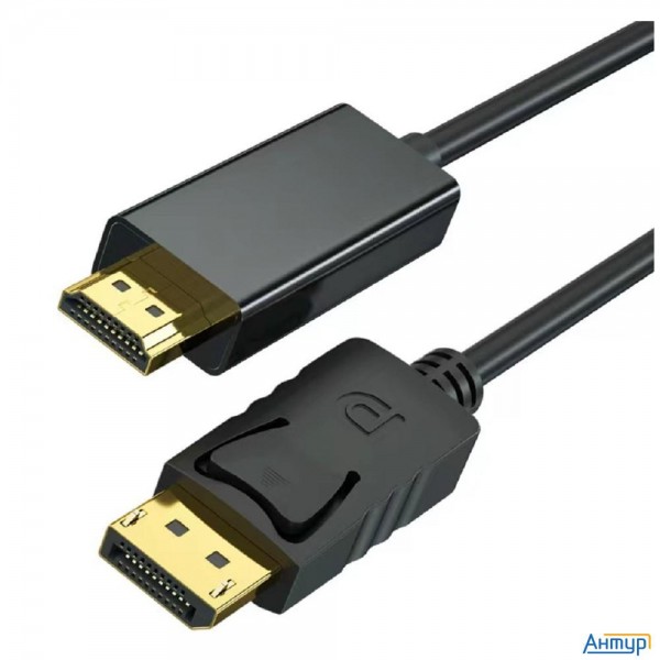Bion Кабель Displayport - Hdmi, 20m/19m, однонаправленный конвертор сигнала с Displayport в Hdmi, эк