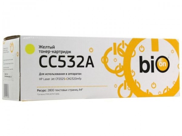 Cc532a Bion Картридж  для Laser Jet Cp2025/cm2320mfp, желтый  2800 страниц