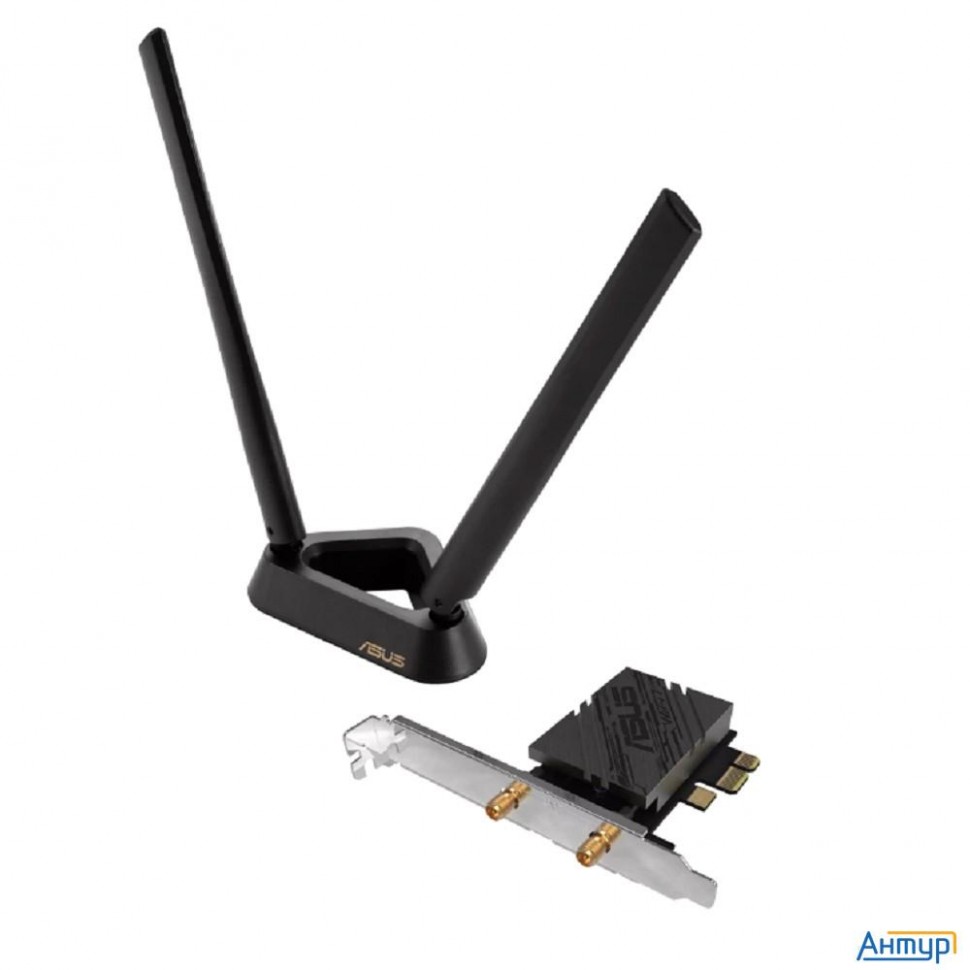 Сетевой адаптер Asus Pce-be92bt, Wi-fi 7 + Bluetooth,  Pci-e, (802.11be), 2.4/5/6 ГГц,  антенна - вн