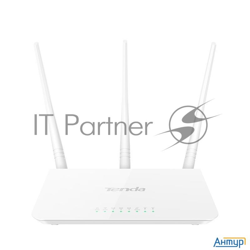 Сетевое оборудование Tenda F3 маршрутизатор 802.11n, до300Мбит/с, 2t2r, Lan: 3х10/100Мбит/с, Wan: 1х