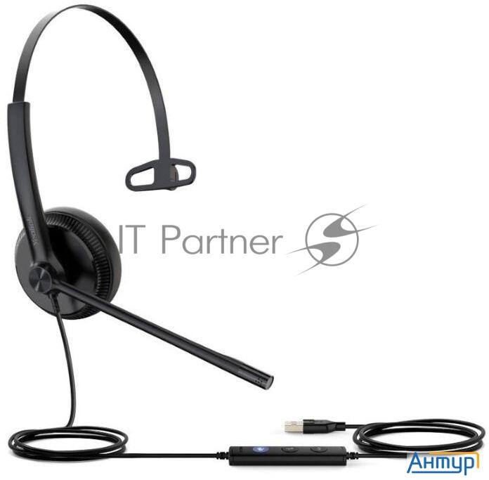 Yealink Uh34 Mono Uc Гарнитура проводная, черный