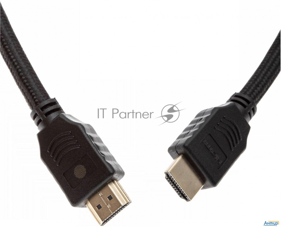 Кабель аудио-видео Cactus Cs-hdmi.2-3 Hdmi (m)/hdmi (m) 3м. Позолоченные контакты черный