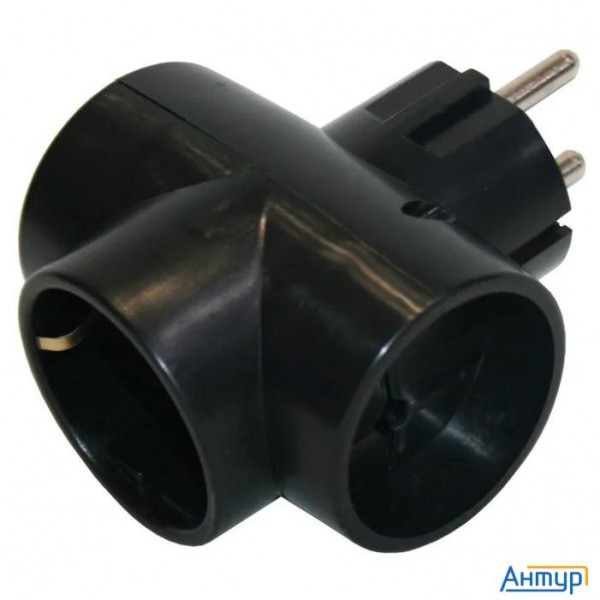 Perfeo сетевой разветвитель "ru Power", Pf_c3362 (3 гнезда, 16А, 1гн/з, 2гн/бз черный (3t1))