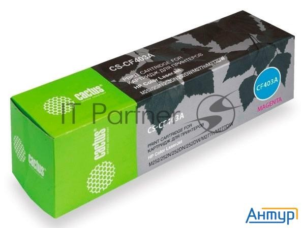 Тонер-картридж Cactus Cs-cf403a пурпурный (1400 стр.) для Hp Clj M252/252n/252dn/252dw/m277n/m277dw