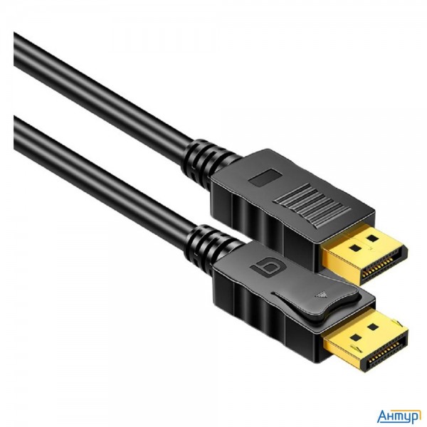 Bion Кабель Displayport V1.2, 20m/20m, 3840x2160@30hz, экран, 1м, черный, позолоченные контакты [bxp