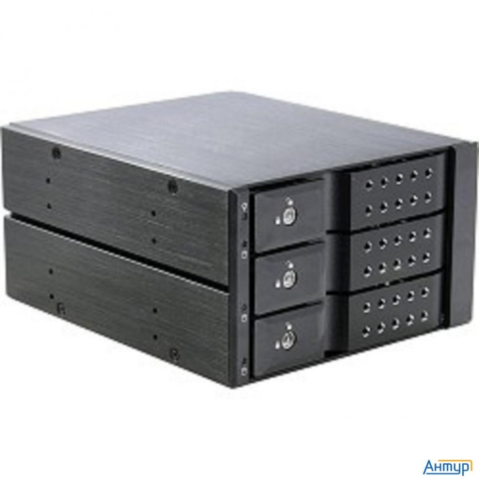 Procase T3-203-sata3-bk {hot-swap корзина 3 Sata3/sas 6gb (черный) Hotswap Trayless Aluminium Mobie