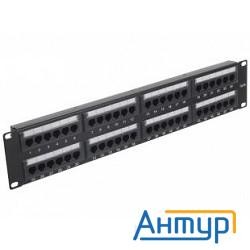 Gembird Коммутационная панель Cablexpert с задним организатором, 48 портов категории 5e, размер 19''