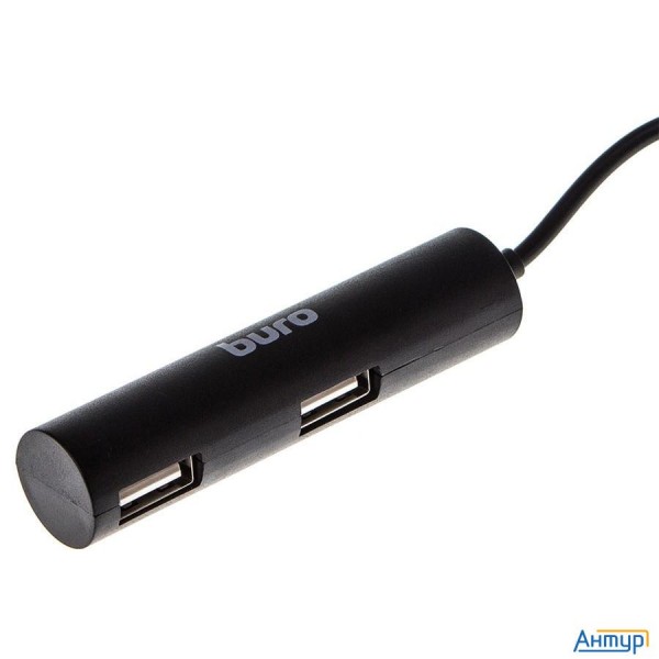 Разветвитель Usb 2.0 Buro Bu-hub4-0.5r-u2.0 4порт. черный