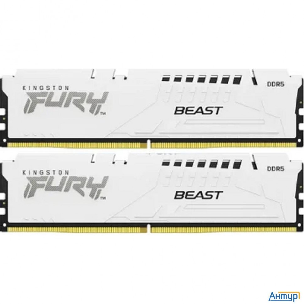 Kingston 32gb 5600mt/s Ddr5 Cl40 Dimm (kit Of 2) Fury Beast White Xmp Kf556c40bwk2-32