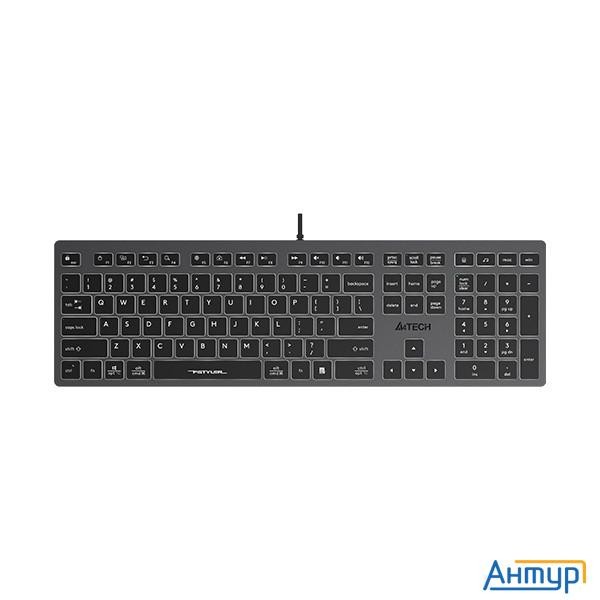 Клавиатура A4tech Fstyler Fx60h серый Usb Slim Led (fx60h Grey/neon) [fx60h Grey/neon]