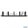 Кабельный органайзер Exegate Cm19-1u-5r (горизонтальный 19" 1u, 4 окна в основании металлического пр