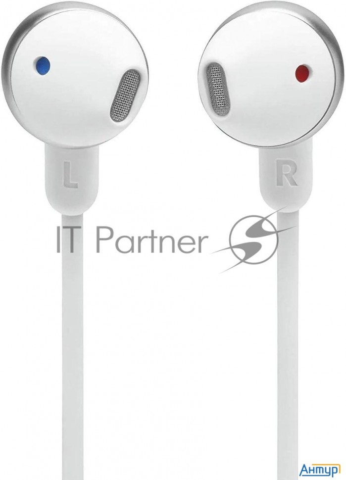 Гарнитура вкладыши Jbl T215btc белый беспроводные Bluetooth шейный обод (jblt215btwht)