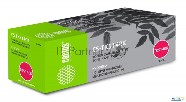 Тонер Картридж Cactus Cs-tk5140k черный для Kyocera Mita M6030cdn/m6530cdn/p6130cdn Ecosys (7000стр.