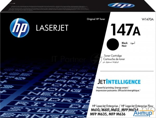 Картридж лазерный Hp 147a W1470a черный  10500стр.  для Hp Laserjet M610dn