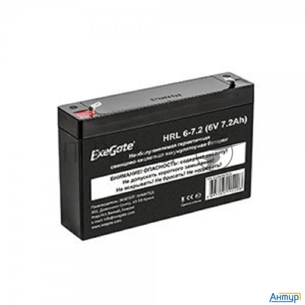Батарея Exegate Hrl 6-7.2 (6v 7.2ah), клеммы F1