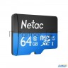 Флеш карта Microsdhc 64gb Netac P500 <nt02p500stn-064g-s>  (без Sd адаптера) 80mb/s